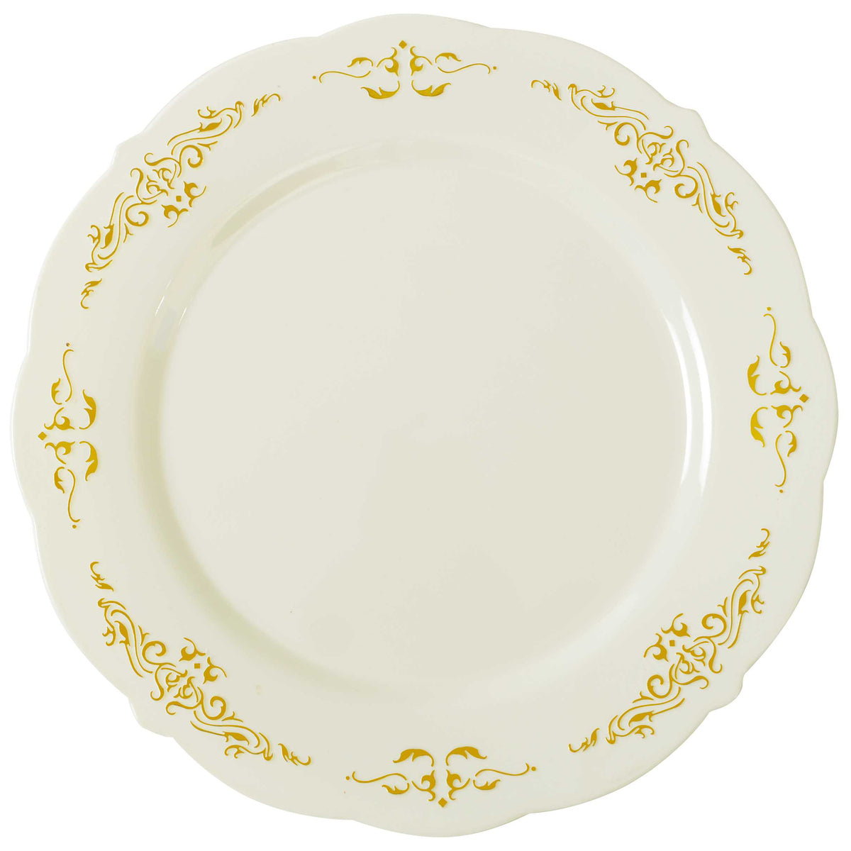7.5" Salad Plate, Bone w/ Gold — Case of 120 (Item 5975-BOG)