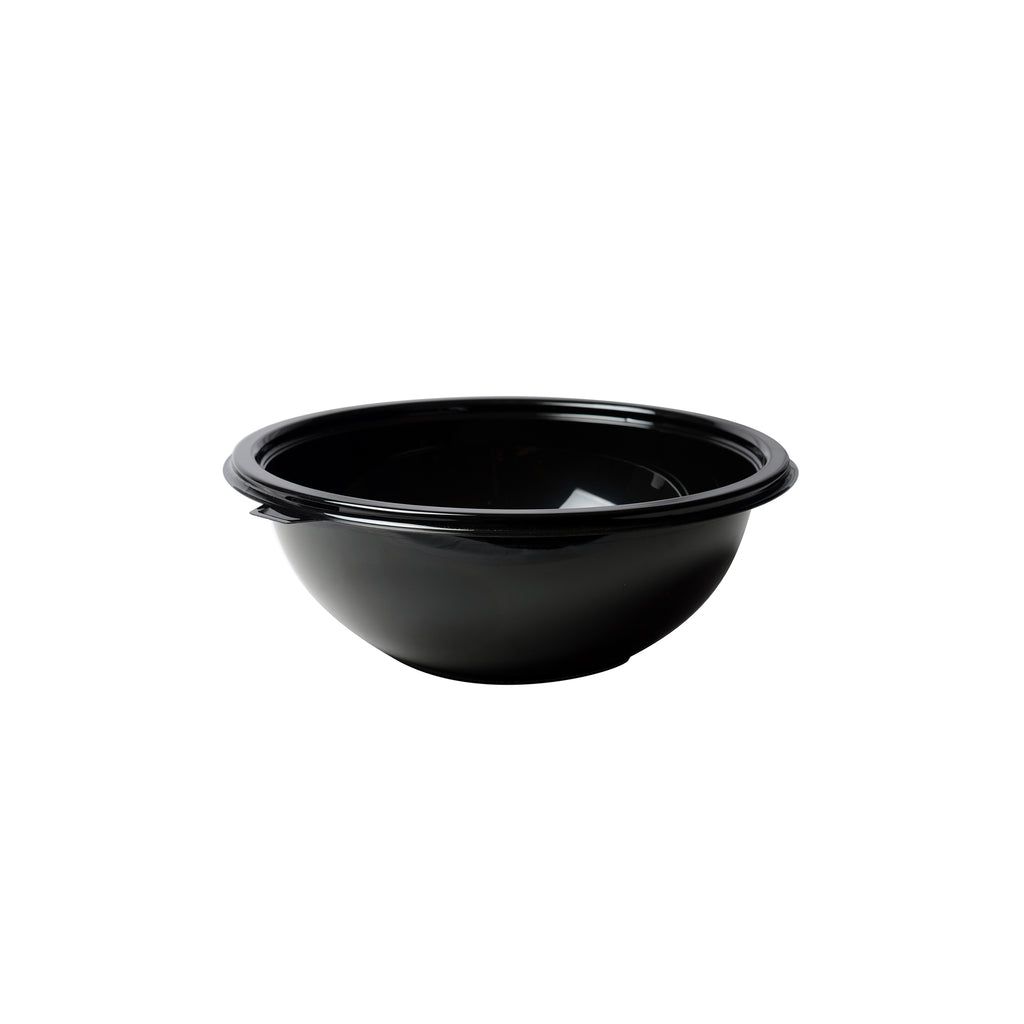 16oz. SALAD BOWL PET BLACK, CLEAR