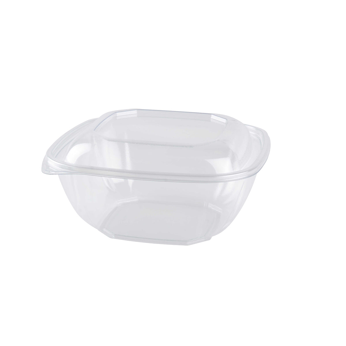 48 oz. Medium, Square Bowl PET, Clear — Case of 300 (Item 15048M-CL)