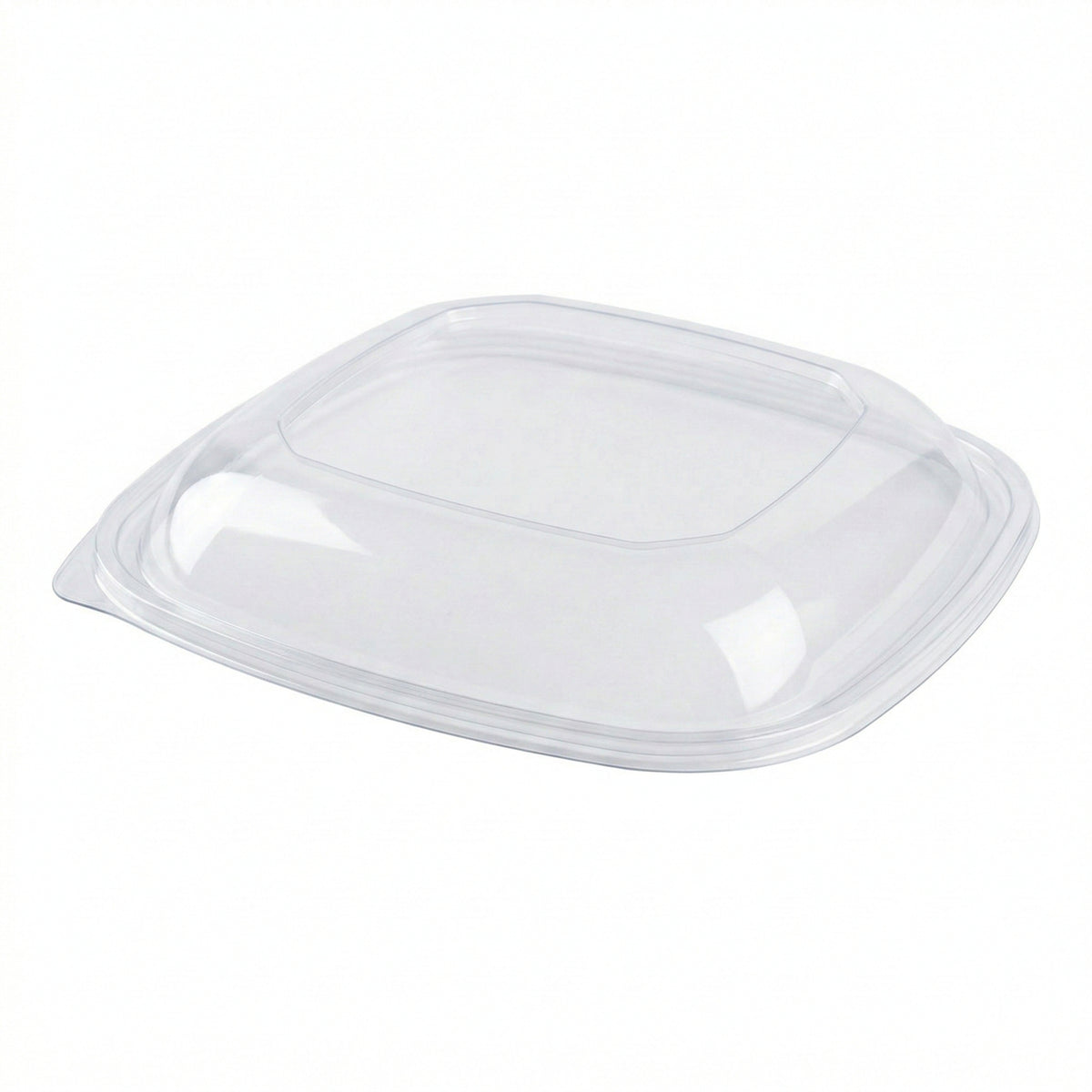 Dome Lid for Large Square Bowls PET, Clear — Case of 150 (Item 15346L-L)