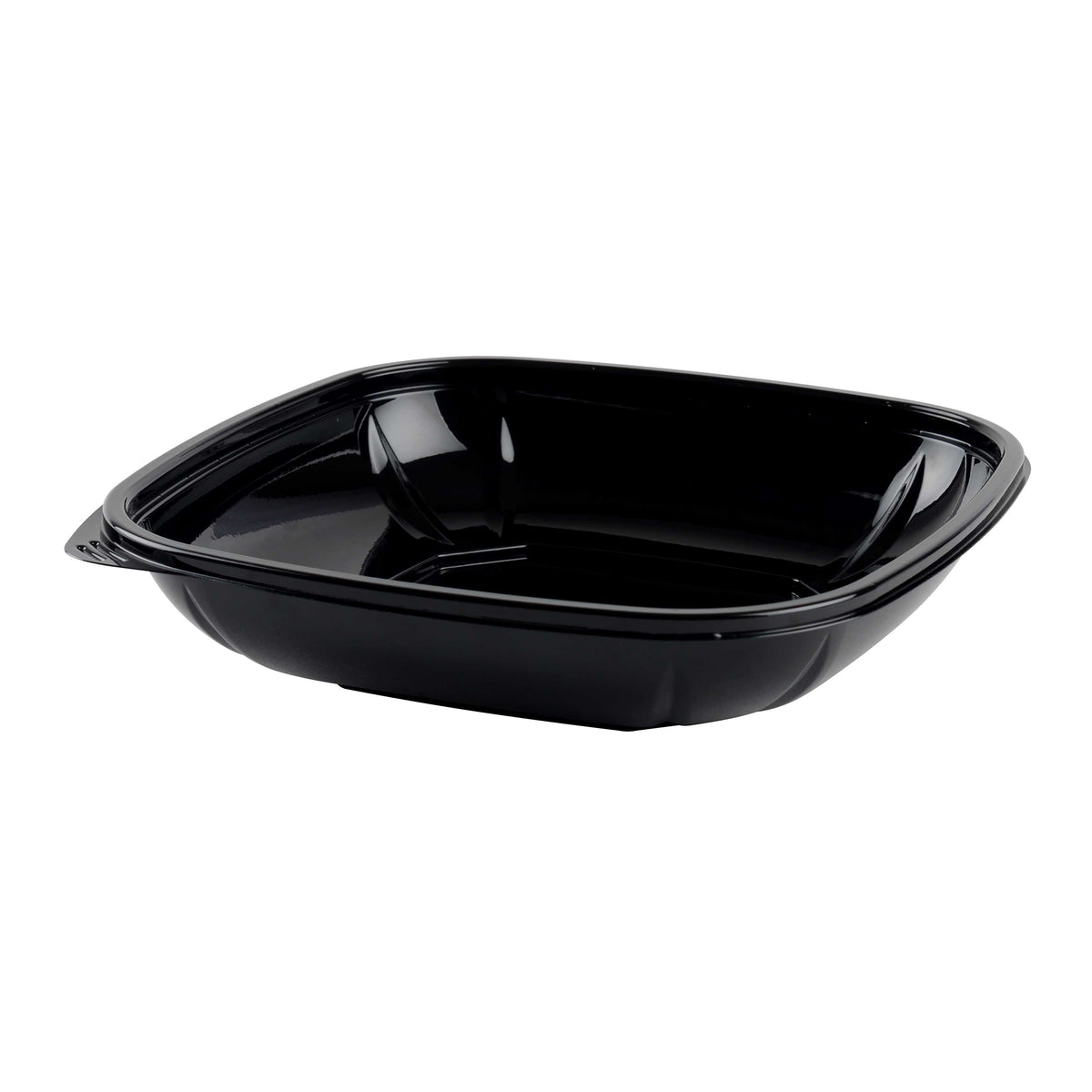 24 oz. Medium, Square Bowl PET, Black (Fineline 15024M-BK)