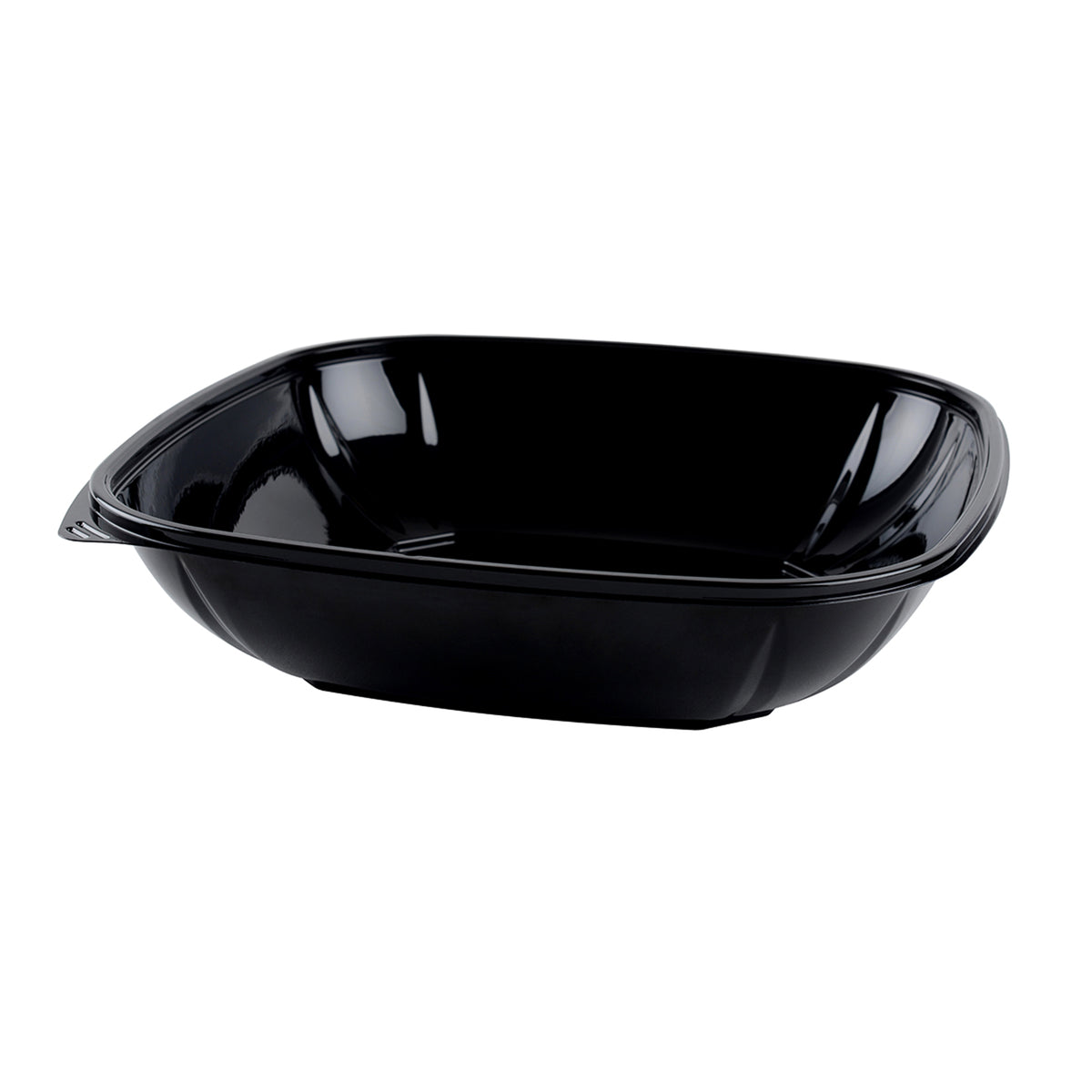 80 oz. Ex. Large, Square Bowl PET, Black — Case of 50 (Item 15080L-BK)
