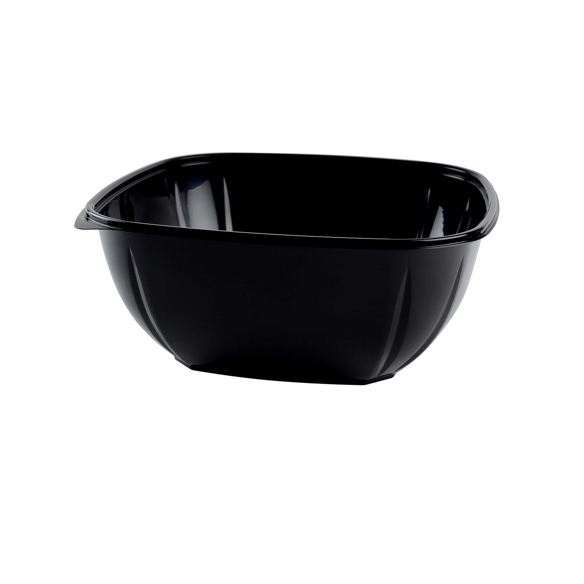 160 oz. Ex. Large, Square Bowl PET, Black — Case of 50 (Item 15160L-BK)
