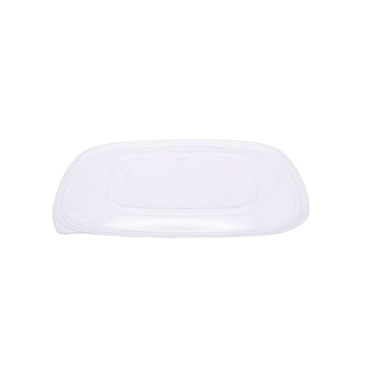Flat Lid for Large Square Bowls PET, Clear — Case of 150 (Item 15346L-FL)