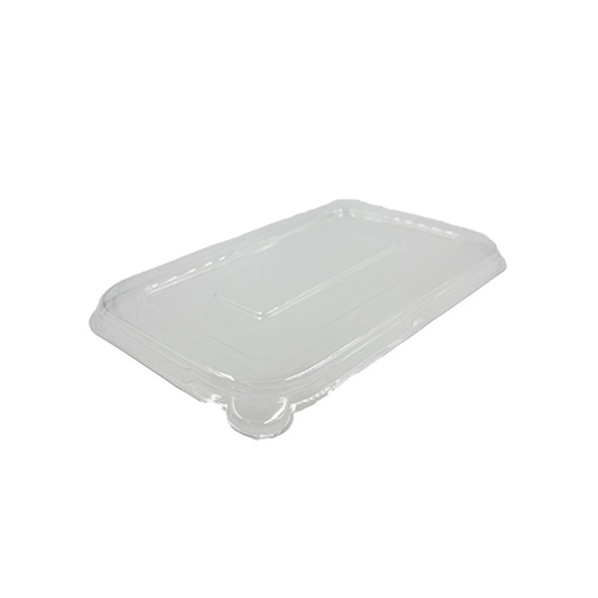 8.5" X 5.5" Flat Lid for 24/32 oz. Rectangle Bowls, Clear — Case of 300 (Item 42RCFL2432)