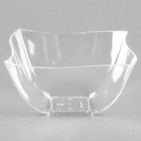 Fineline Wavetrends 8 oz. Clear Plastic Bowl Select Color Clear White Black - 80/Case