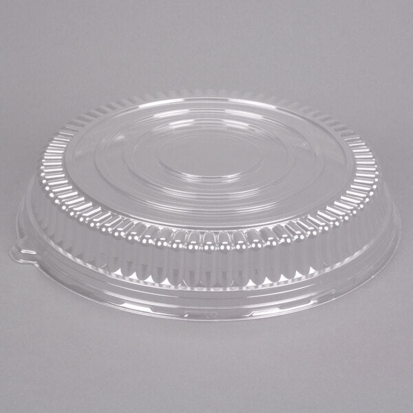 Fineline 16" Clear PET Plastic Round Low Dome Lid - 25/Case