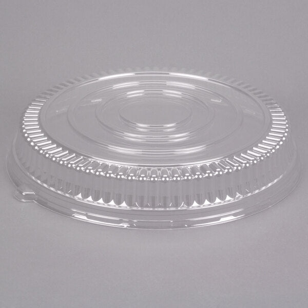 Fineline 18" Clear PET Plastic Round Low Dome Lid - 25/Case