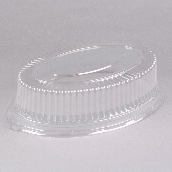 Fineline 14" x 21" Clear Plastic Oval Tray Dome Lid - 40/Case