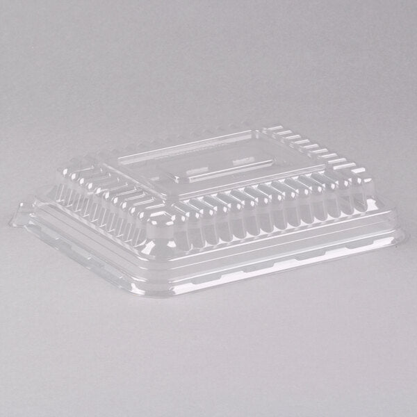 Fineline Flairware Clear PET Plastic Serving Tray Dome Tray Lid - 48/Case