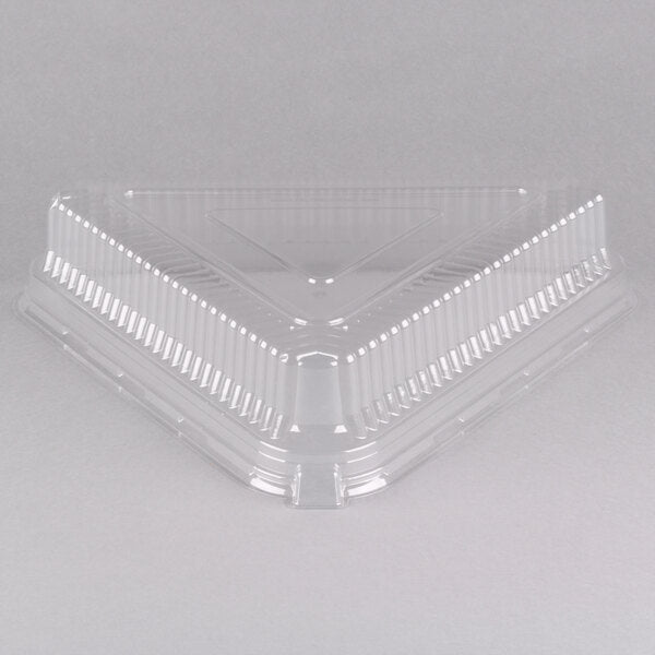 Fineline 16" Clear Plastic Triangular Tray Dome Lid - 40/Case