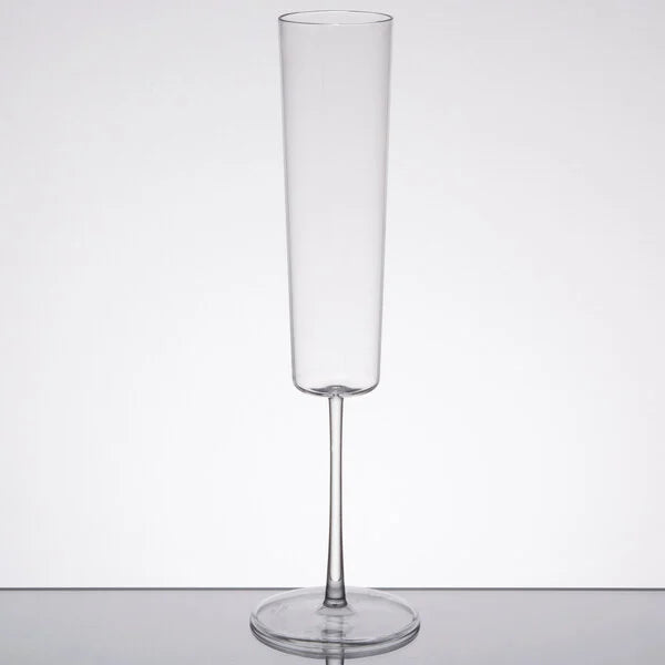 Fineline 7 oz. Clear Plastic 1-Piece Champagne Flute - 72/Case