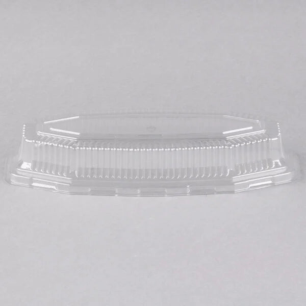 Fineline Flairware Clear PET Plastic Serving Boat Dome Lid - 150/Case