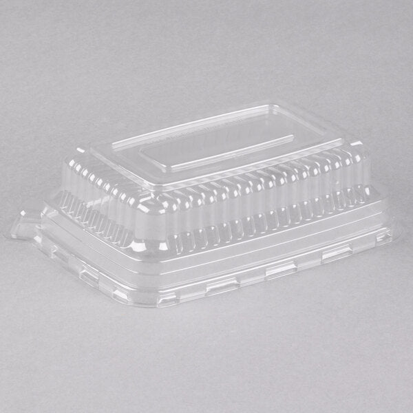 Fineline Flairware Clear PET Plastic Snack Tray Dome Lid - 48/Case