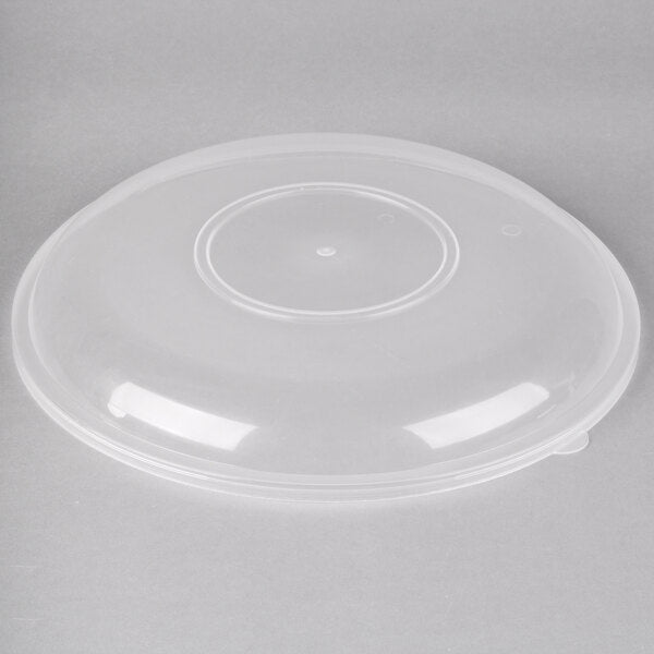 Fineline 14" Clear High Dome Microwavable Plastic Catering Bowl Lid - 50/Case