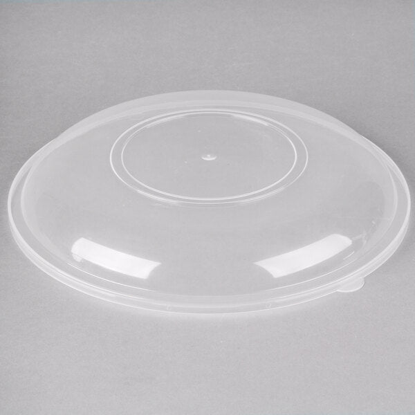 Fineline 12" Clear High Dome Microwavable Plastic Catering Bowl Lid - 50/Case