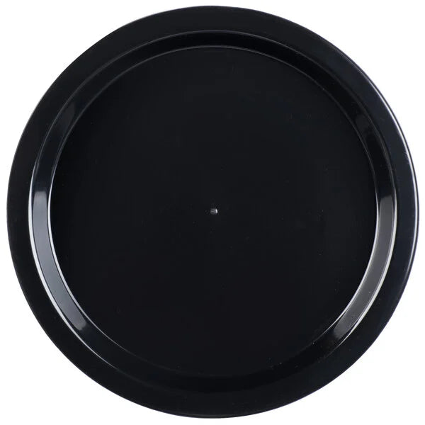 Fineline 16" High Rim Plastic Catering Tray Select Color Black White- 25/Case