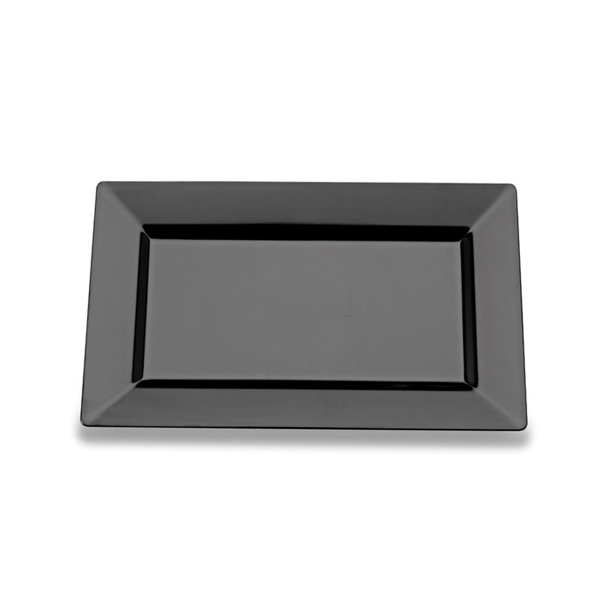 7.5" x 5.5" Rectangular Dessert Plate, Black (Fineline EMI-RP6.BK)