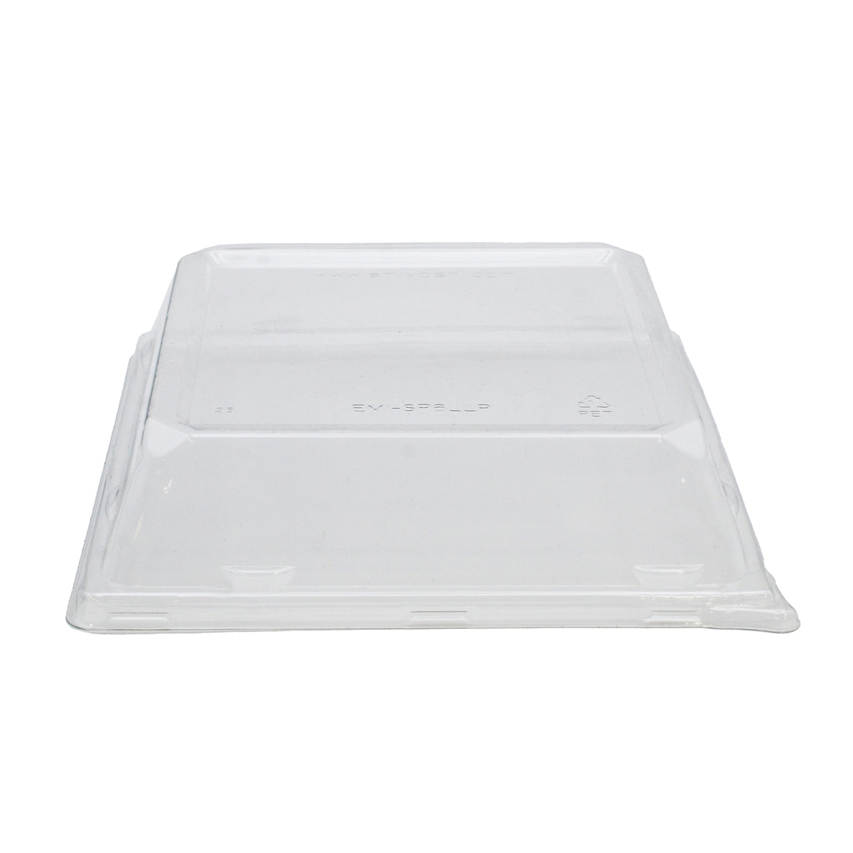 6.5" Square PET Dome Lid, Clear — Case of 120 (Item EMI-SP6LP)