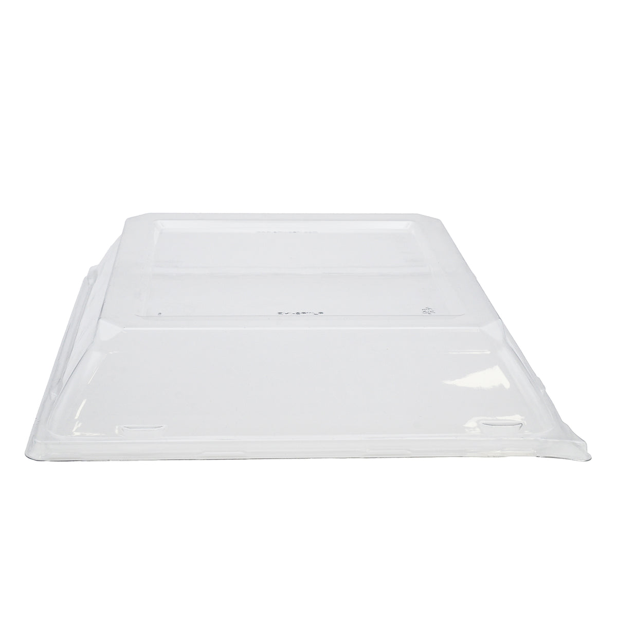 10.75" Square PET Dome Lid, Clear — Case of 120 (Item EMI-SP11LP)