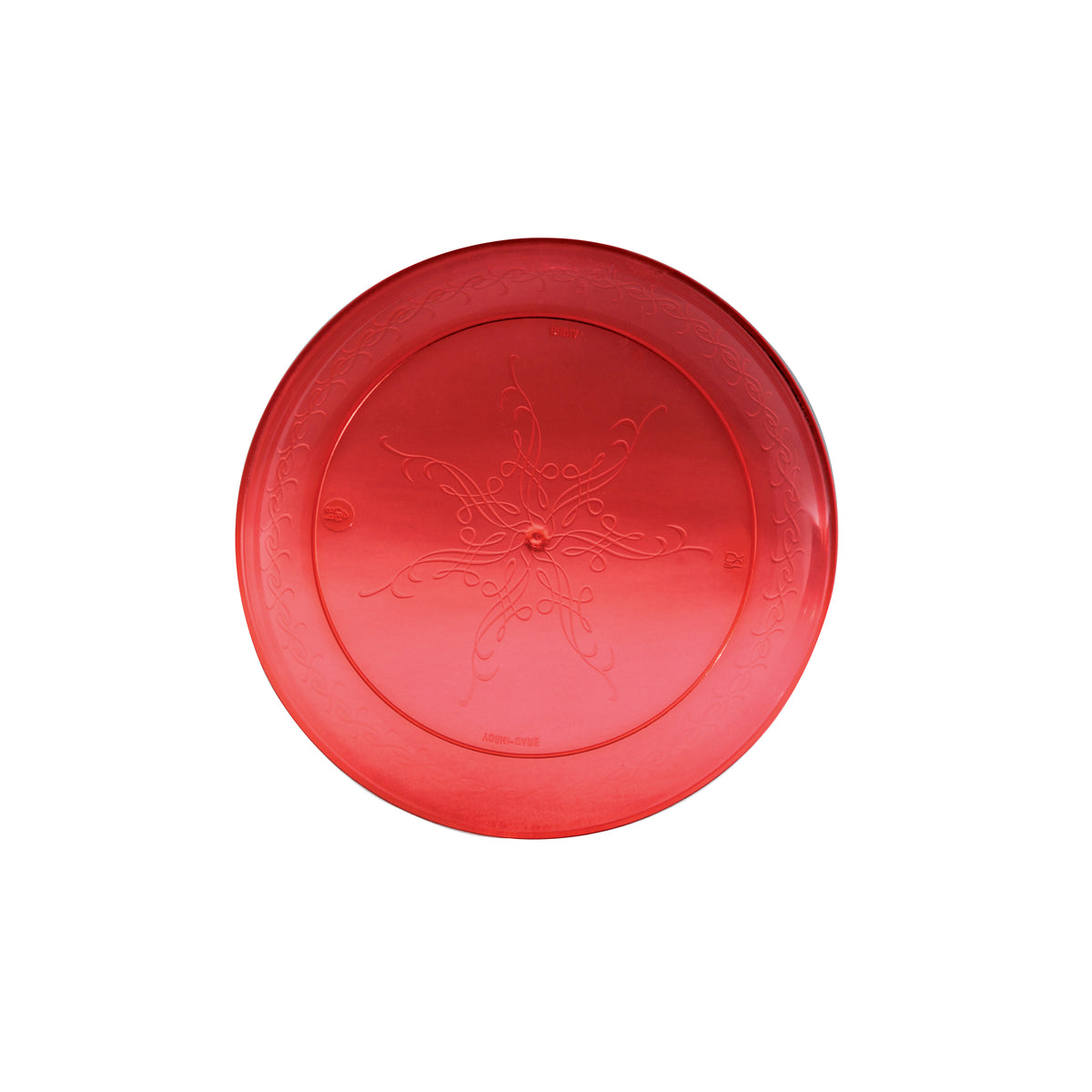 6" Round Plate - Holiday, Red — Case of 240 (Item EMI-CC006.RD)