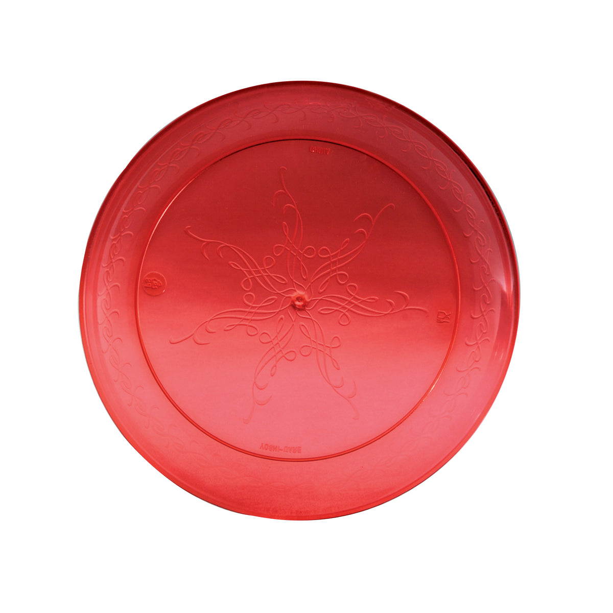 9" Round Plate - Holiday, Red — Case of 240 (Item EMI-CC009.RD)
