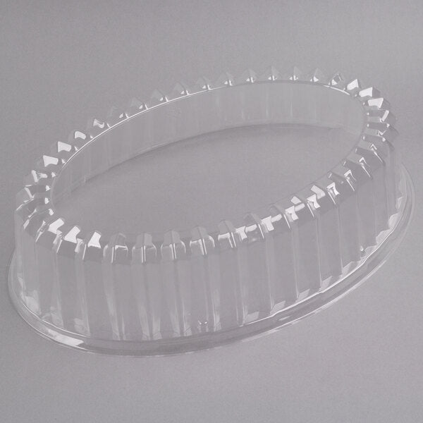 Fineline 16" x 11" Clear Plastic Oval Dome Lid - 50/Case