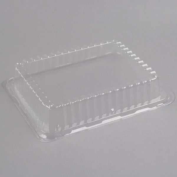 Fineline 10" x 8" Clear Plastic Rectangular Dome Lid - 50/Case