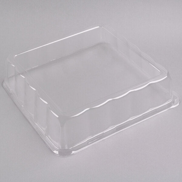 Fineline 12" x 12" Clear Plastic Square Dome Lid - 50/Case