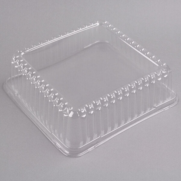 Fineline 10" x 10" Clear Plastic Square Dome Lid - 50/Case