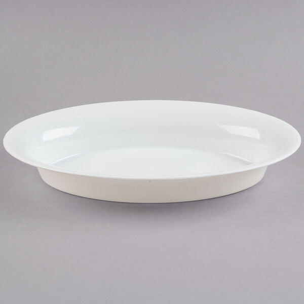 Fineline 128 oz. Plastic Oval Catering Bowl Select Color White Black Clear- 25/Case