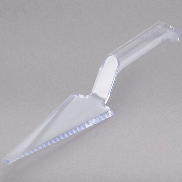 Fineline 10" Clear Plastic Pie Server / Cutter - 48/Case Black, Clear, White