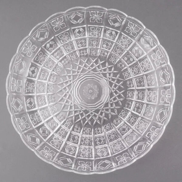 Fineline 11" Crystal Plastic Catering Platter - 25/Case