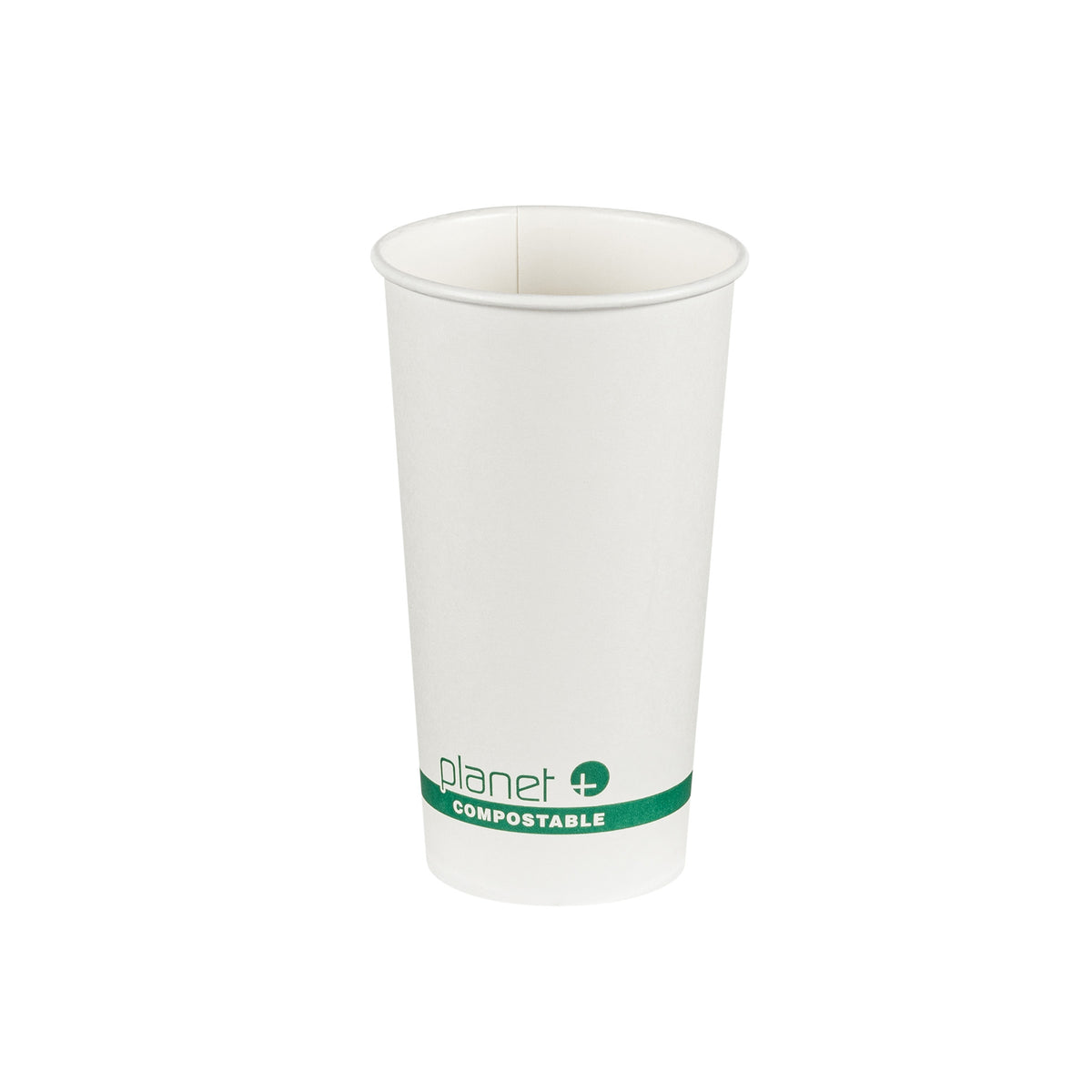 20 oz. PLA Lined Hot Cup (90 mm), White — Case of 500 (Item 47PLC20)