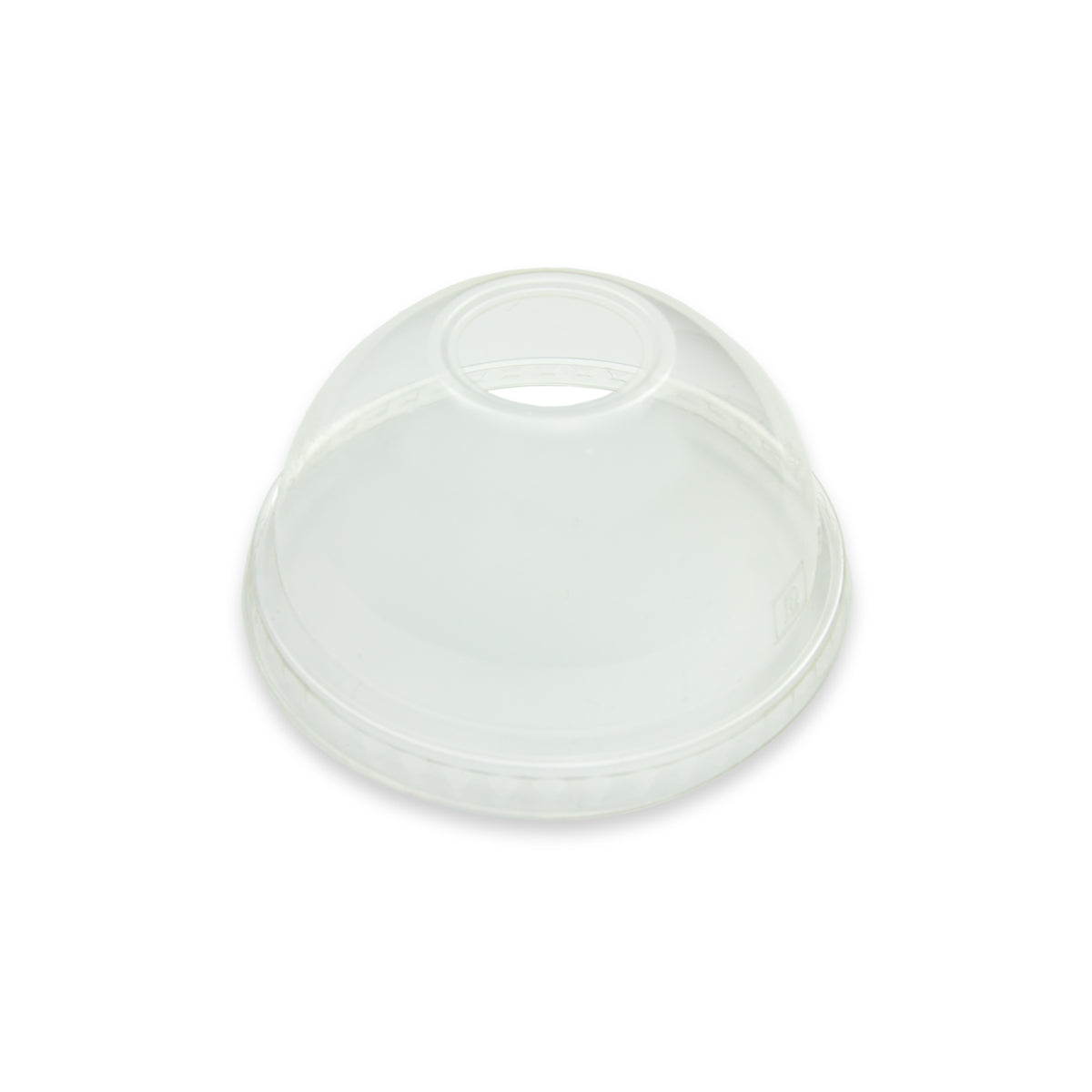 Fits 9-24 oz. PLA Dome Lid w/ Hole (96 mm), Clear — Case of 1000 (Item 47PLADL96)