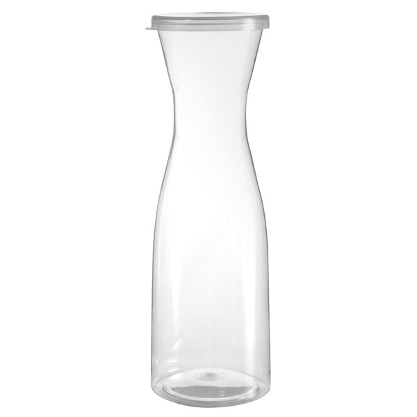 Fineline Disposable 20 oz. Clear Plastic Carafe with Lid - 12/Case