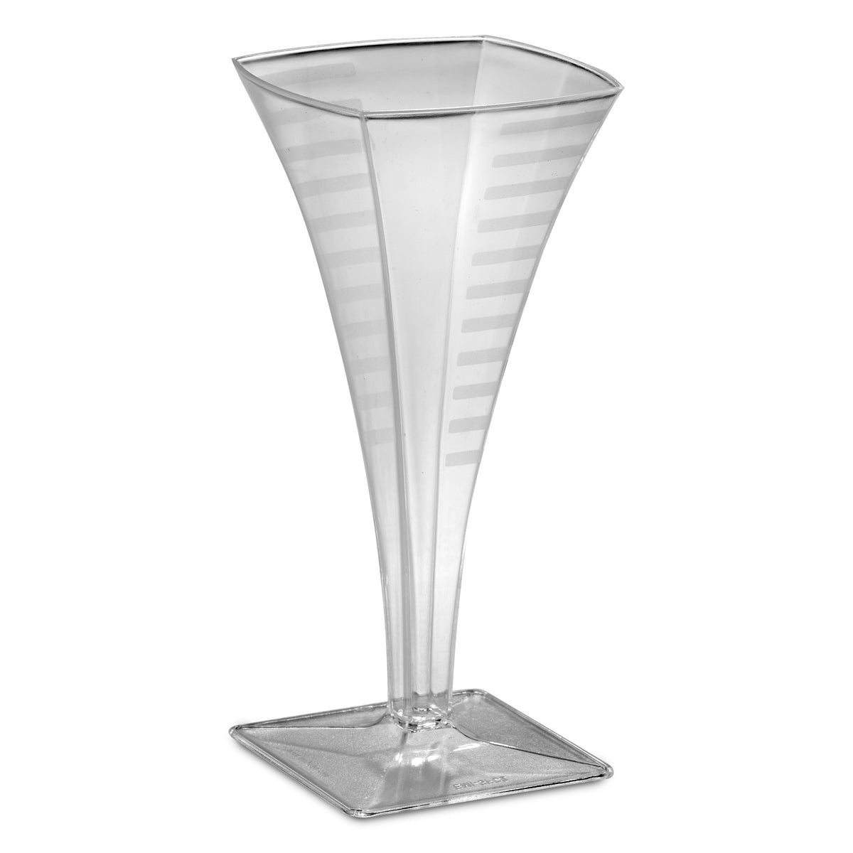 Tiny Square Champagne Flute - 2 oz., Clear — Case of 96 (Item EMI-SFC2)