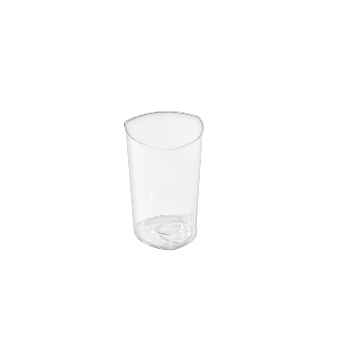 3.5 oz. Triangle Tumbler, Clear — Case of 200 (Item EMI-TTG3.CL)