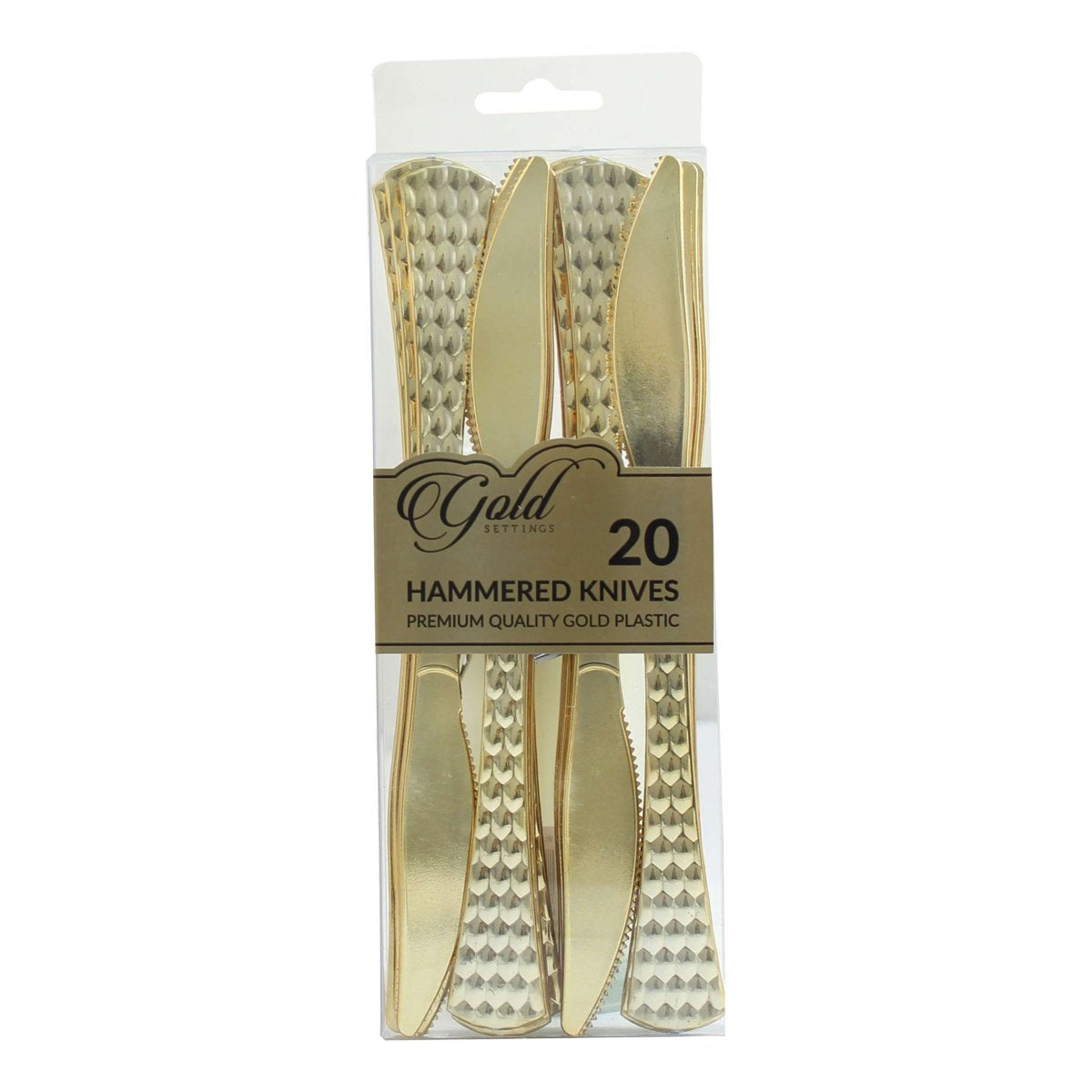 Gold Hammered Cutlery - Knives (48/20 ct) (BST-2382)