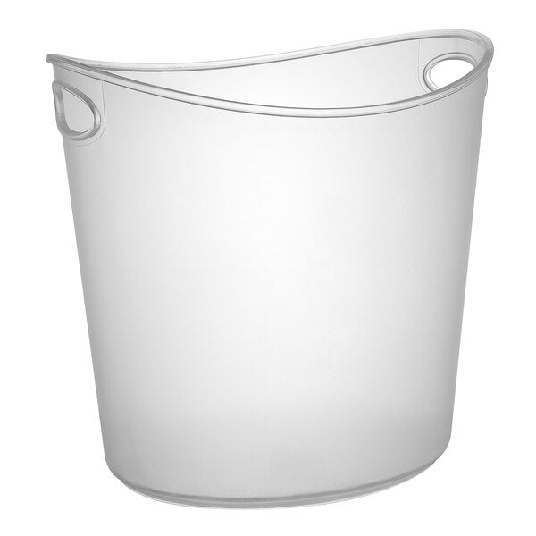 1 Gallon Oval Ice Bucket, Clear — Case of 6 (Item 3404)