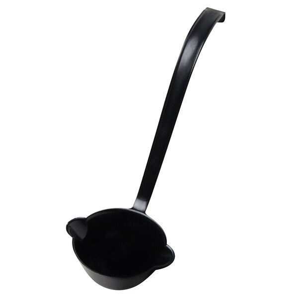 Fineline  1.75 oz. Black Plastic Disposable Ladle - 72/Case