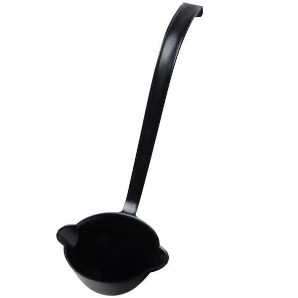 Fineline 3.5 oz. Black Plastic Disposable Ladle - 72/Case