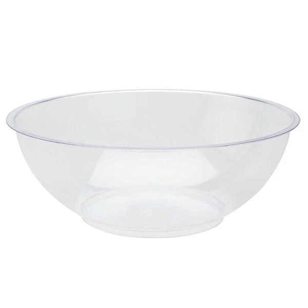 Fineline Settings 160 oz. Clear Smooth High Profile Plastic Bowl - 24/Case