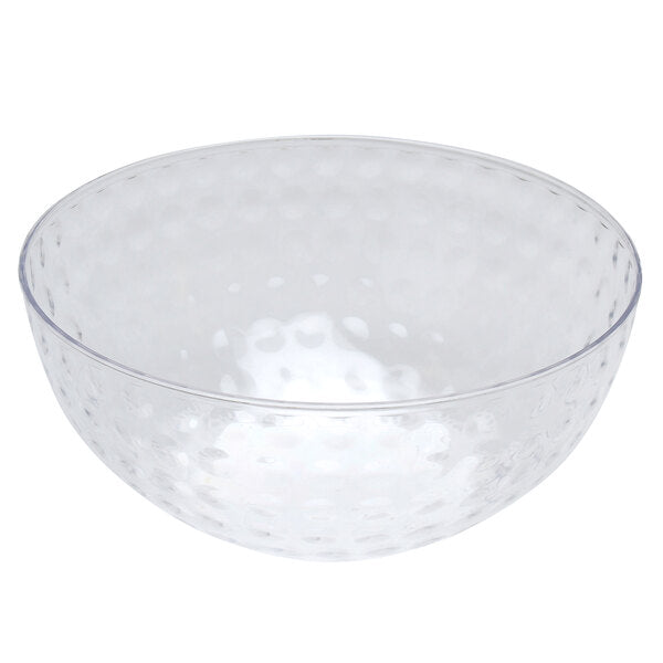 Fineline 96 oz. Clear Large Polystyrene Dimpled Bowl - 24/Case