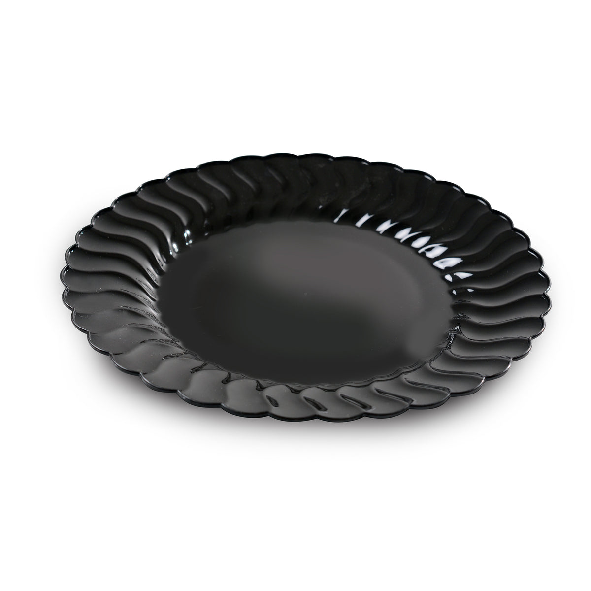 6" Dessert Plate, Black — Case of 180 (Item 206-BK)