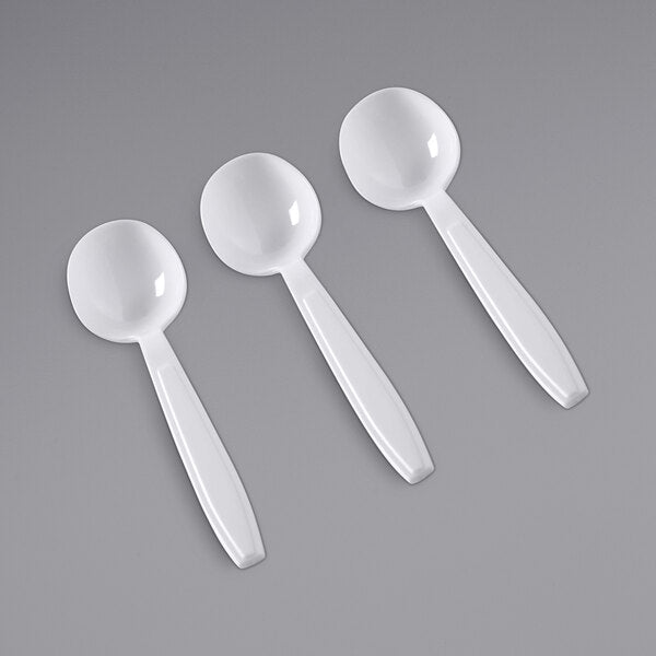 Fineline Heavy Weight Soup Spoon Select Color White Black Clear- 1,000/Case