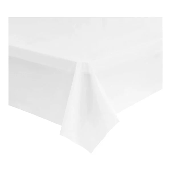 40 x 300 white plastic table cover