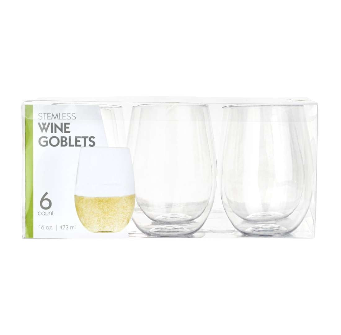 Clear Stemless Goblets - 16 oz (8/6 ct) (BST-2820)