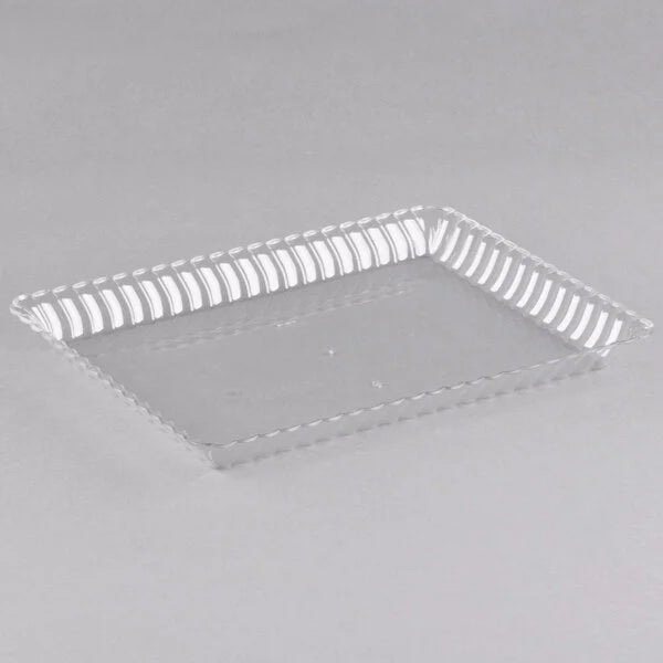 Clear Disposable Rectangular Serving Tray...9" x 13"...48 Per Case
