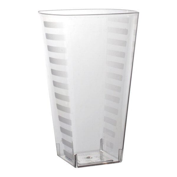 Fineline Square 14 oz. Clear Plastic Tumbler - 168/Case